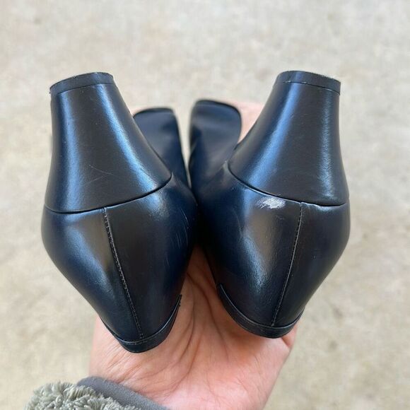 Salvatore Ferragamo Peep Toe Leather Pumps Made in Florence Italy Women’s Size 8 - Picture 10 of 12